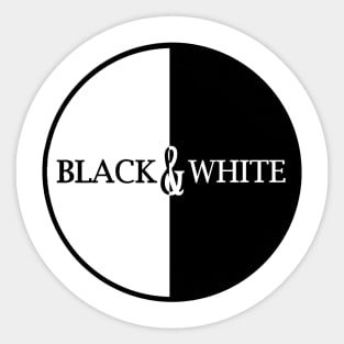 Black and White Sticker